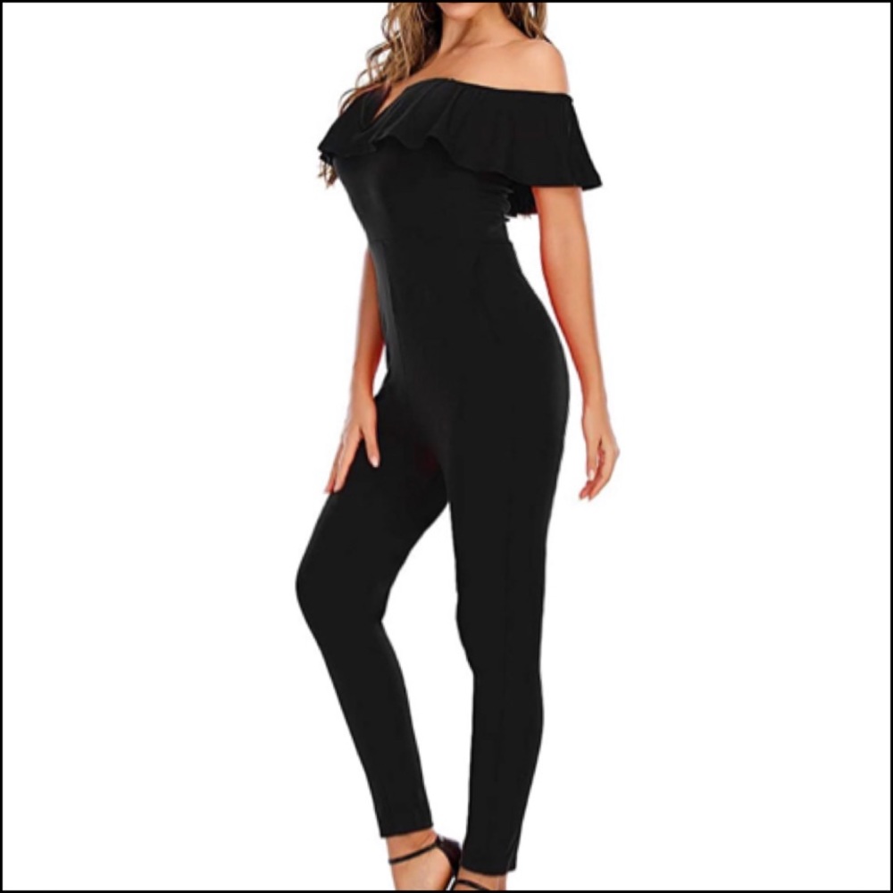 Black XL off shoulder Jumpsuit